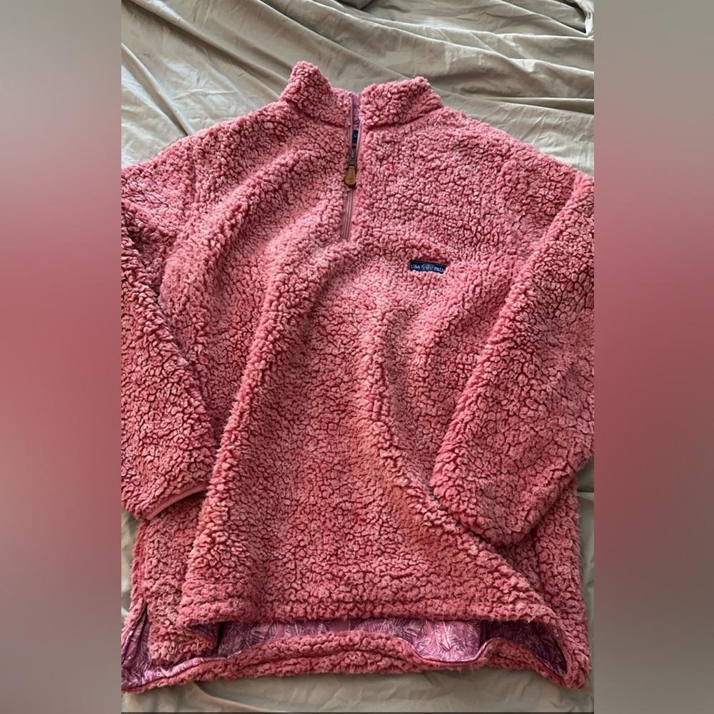 US Palm Reversible Pink Soft Pullover